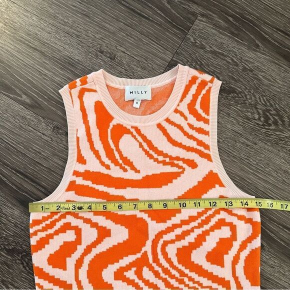 Milly Racerback Jacquard Midi Tank Dress - Picture 5 of 7